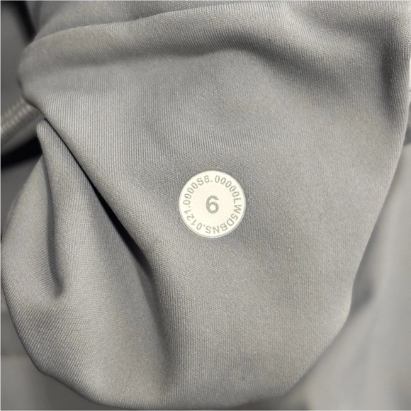 Lululemon Gloss Trim Run SHR Leggings Women’s Size 6 Rhino Grey Activewear Yoga - Picture 7 of 9